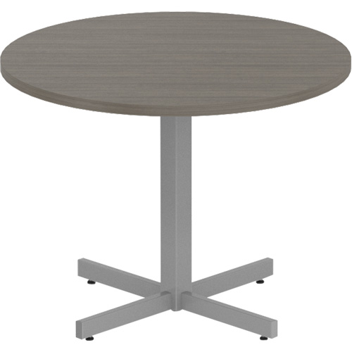 Table ronde &agrave; hauteur r&eacute;glable Newland, 36" lo x 36" la x 29" h, Dessus de 1", Stratifi&eacute;, Brun Moffatt Supply & Specialties