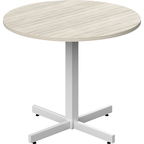 Table ronde &agrave; hauteur r&eacute;glable Newland, 36" lo x 36" la x 29" h, Dessus de 1", Stratifi&eacute;, Havane Moffatt Supply & Specialties