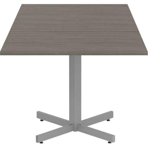 Newland Height-Adjustable Square Table, 36" L x 36" W x 29" H, 1" Top, Laminate, Brown Moffatt Supply & Specialties