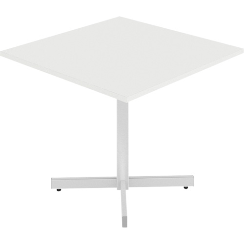 Newland Height-Adjustable Square Table, 36" L x 36" W x 29" H, 1" Top, Laminate, White Moffatt Supply & Specialties