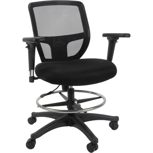 Tabouret de travail en maille, Mobile, Ajustable Hauteur, Capacit&eacute; 450 lb Moffatt Supply & Specialties