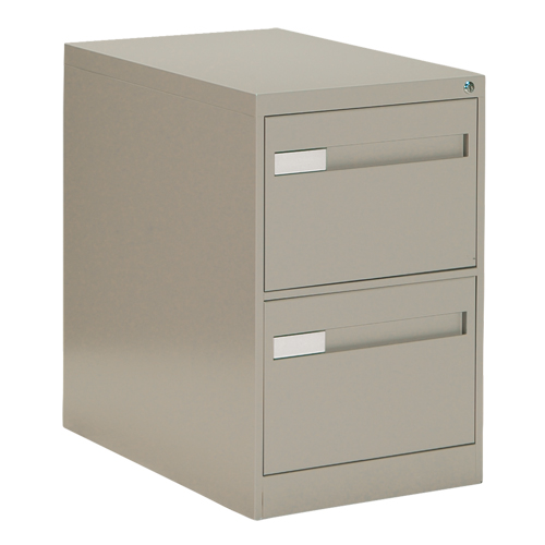 Vertical Filing Cabinet with Recessed Drawer Handles, 2 Drawers, 18.15" W x 26.56" D x 29" H, Beige Moffatt Supply & Specialties