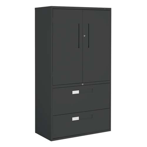 Multi-Stor Cabinet, Steel, 3 Shelves, 65-1/4" H x 36" W x 18" D, Black Moffatt Supply & Specialties