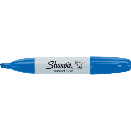 Permanent Marker, Blue, Chisel Tip Moffatt Supply & Specialties