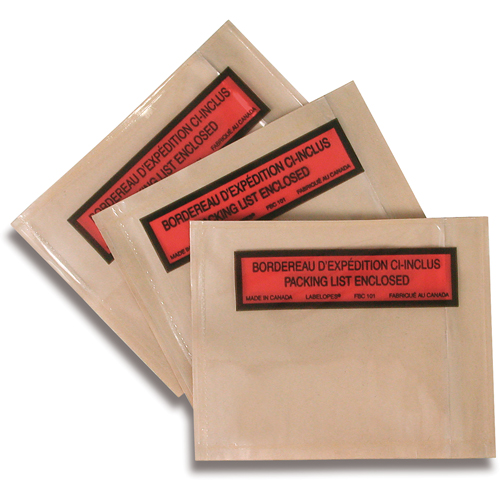Packing List Envelopes, 5-1/2" L x 4-1/2" W Moffatt Supply & Specialties