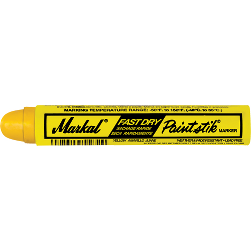 B&acirc;tons de peinture Paintstik &agrave; s&eacute;chage rapide 50° &agrave; 150°F, B&acirc;ton plein, Jaune Moffatt Supply & Specialties