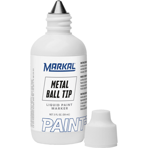 Paint-Riter&reg; Metal Ball Tip, Liquid, White Moffatt Supply & Specialties