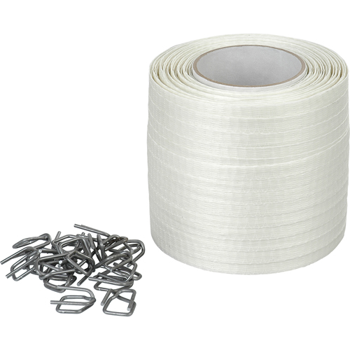 Woven Cord Strapping, Polyester, 1/2" W x 750' L Moffatt Supply & Specialties