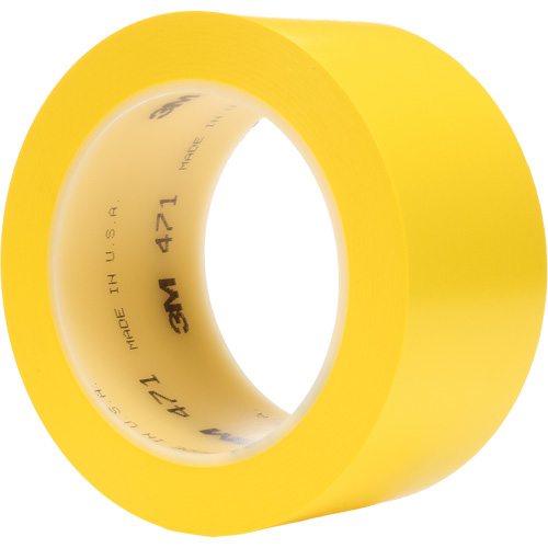 Ruban en vinyle 471, 50,8 mm (2") la x 32,9 m (108') lo, 5,3 mils, Jaune Moffatt Supply & Specialties