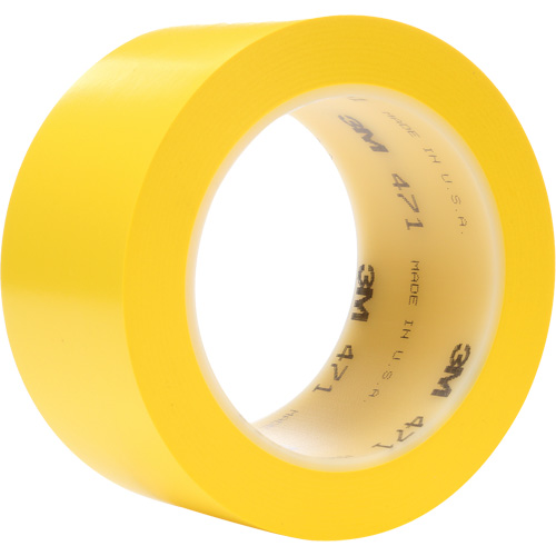 Ruban en vinyle 471, 50,8 mm (2") la x 32,9 m (108') lo, 5,3 mils, Jaune Moffatt Supply & Specialties