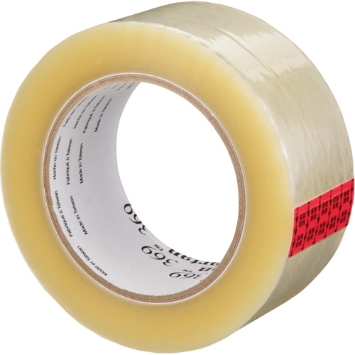 Tartan 369 Box Sealing Tape, Acrylic Adhesive, 1.6 mils, 48 mm (1-22/25") x 100 m (328') Moffatt Supply & Specialties