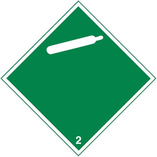 TDG Shipping Labels, Class 2, Gases, Paper Moffatt Supply & Specialties