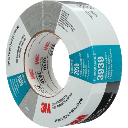 3939 Duct Tape, 9 mils, Silver, 48 mm (2") x 55 m (180') Moffatt Supply & Specialties