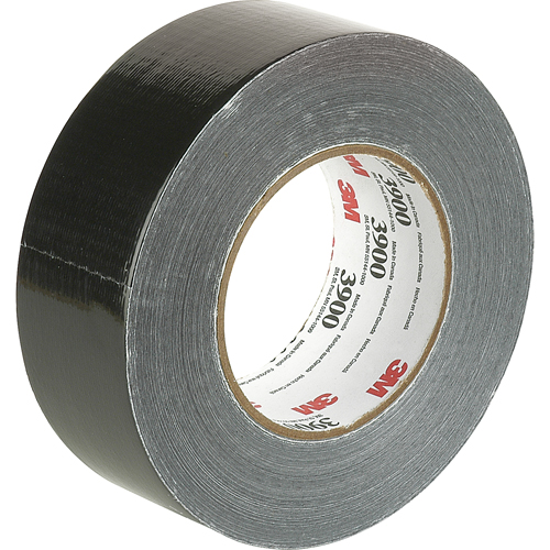 Rubans adh&eacute;sifs 3900 color&eacute;s de cat&eacute;gorie &eacute;conomique, 8 mils, Noir, 48 mm (2") x 55 m (180') Moffatt Supply & Specialties