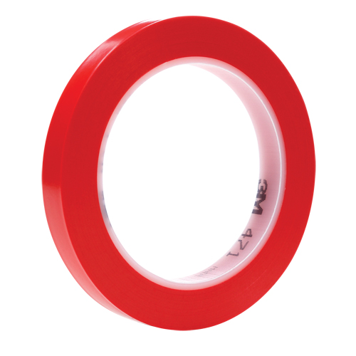 471 Vinyl Tape, 12 mm (1/2") W x 32.9 m (108') L, 5.3 mils, Red Moffatt Supply & Specialties