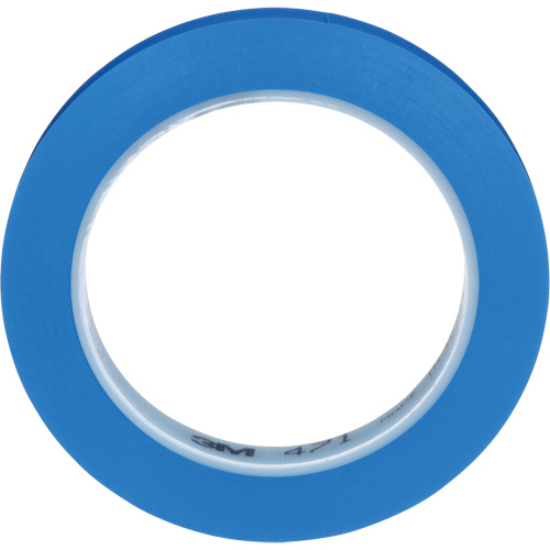 471 Vinyl Tape, 12 mm (1/2") W x 32.9 m (108') L, 5.3 mils, Blue Moffatt Supply & Specialties