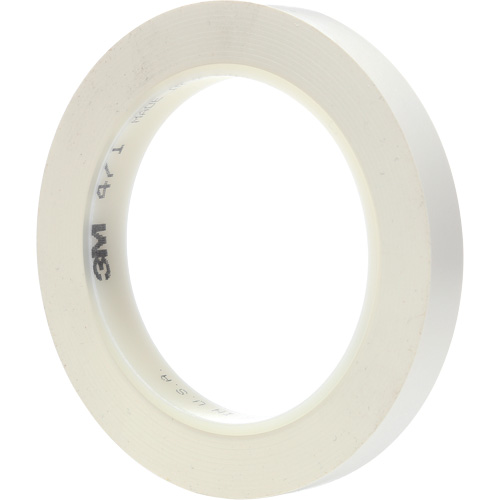 471 Vinyl Tape, 12 mm (1/2") W x 32.9 m (108') L, 5.3 mils, White Moffatt Supply & Specialties