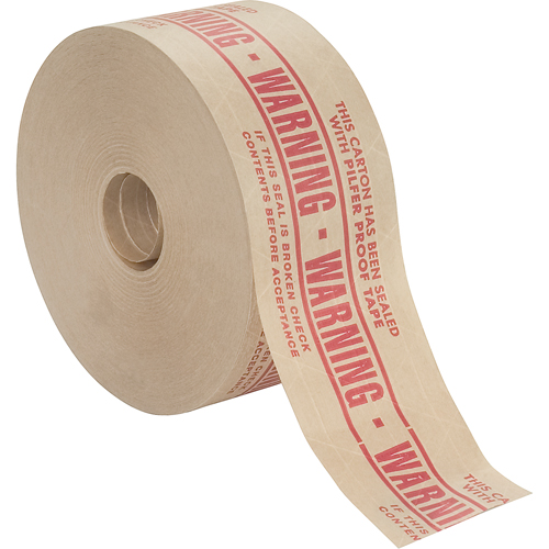 Pre-Printed Gummed Tapes, 72 mm (2-4/5") x 137 m (449.475'), Kraft Moffatt Supply & Specialties