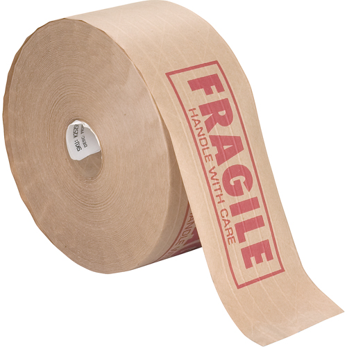 Pre-Printed Gummed Tapes, 76 mm (3") x 137 m (449.475'), Kraft Moffatt Supply & Specialties