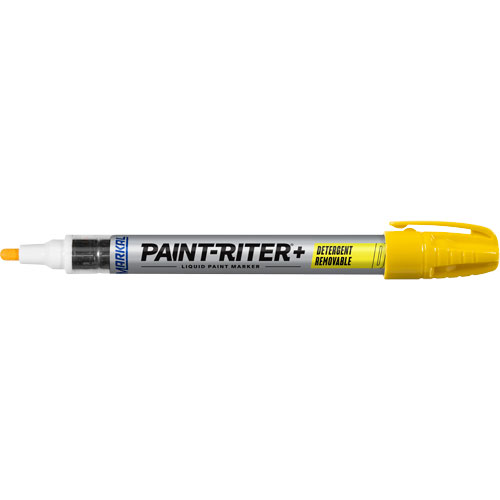 Paint-Riter&reg;+ Detergent Removable Paint Marker, Liquid, Yellow Moffatt Supply & Specialties