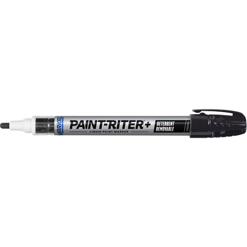 Paint-Riter&reg;+ Detergent Removable Paint Marker, Liquid, Black Moffatt Supply & Specialties