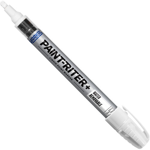 Paint-Riter&reg;+ Water Removable Paint Marker, Liquid, White Moffatt Supply & Specialties