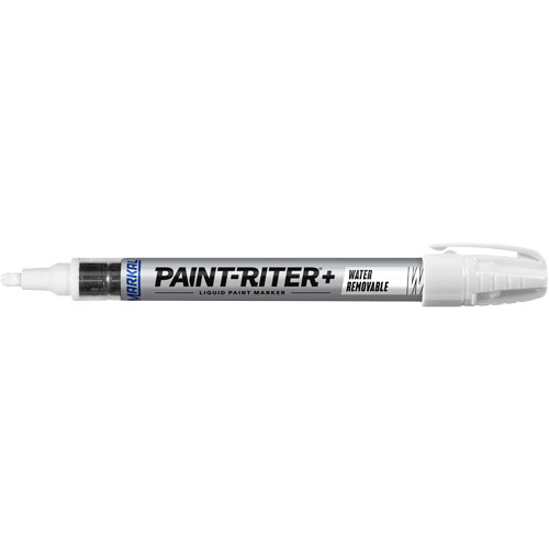 Paint-Riter&reg;+ Water Removable Paint Marker, Liquid, White Moffatt Supply & Specialties