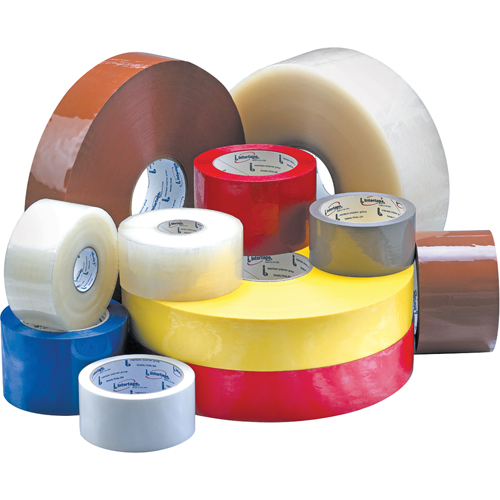 Box Sealing Tape, Acrylic Adhesive, 2.1 mils, 48 mm (1-22/25") x 100 m (328') Moffatt Supply & Specialties