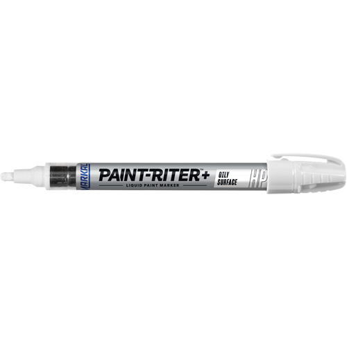 Paint-Riter&reg; + Oily Surface Marker, Liquid, White Moffatt Supply & Specialties
