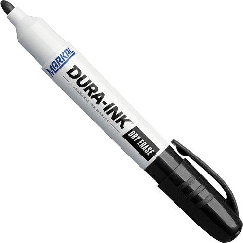 Marqueurs &agrave; essuyage &agrave; sec Dura-Ink, Noir, Pointe Ronde Moffatt Supply & Specialties