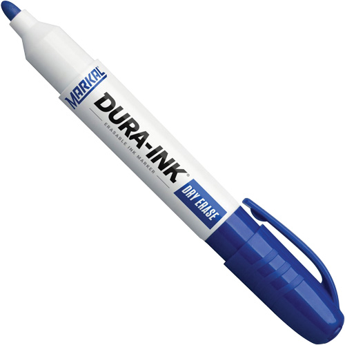 Dura-Ink&reg; Dry Erase Ink Markers, Blue, Bullet Tip Moffatt Supply & Specialties