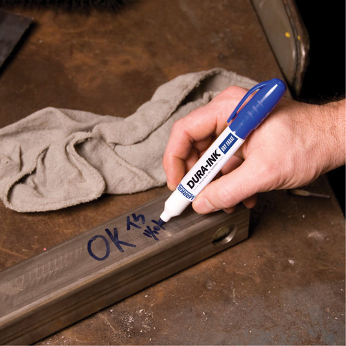 Dura-Ink&reg; Dry Erase Ink Markers, Blue, Bullet Tip Moffatt Supply & Specialties