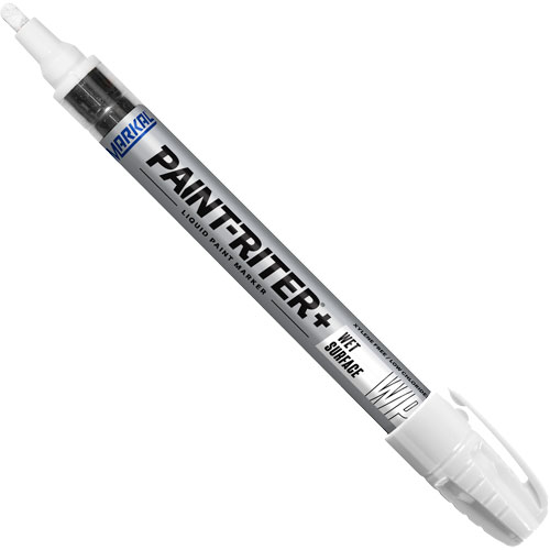 Paint-Riter&reg;+ Wet Surface Paint Marker, Liquid, White Moffatt Supply & Specialties