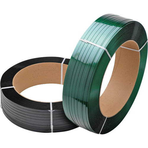 Green Strapping, Polyester, 3/4" W x 3000' L, Green, Machine Grade Moffatt Supply & Specialties