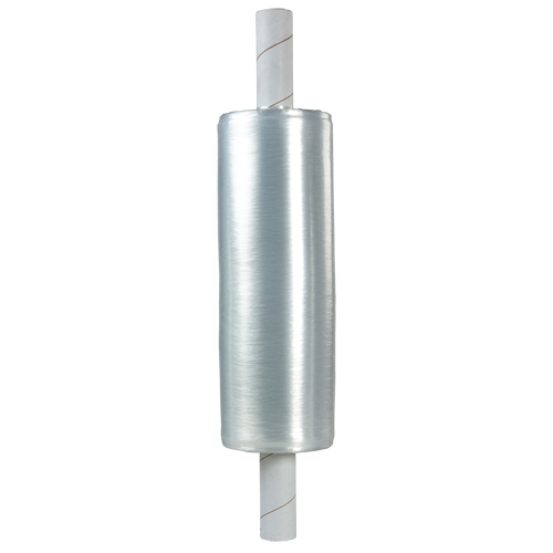 Extended Core Hand Stretch Wrap, 120 Gauge (30 micrometers), 20" x 700', Clear Moffatt Supply & Specialties