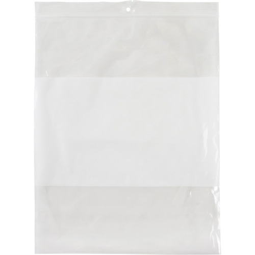 White Block Poly Bags, Reclosable, 10" x 8", 2 mils Moffatt Supply & Specialties