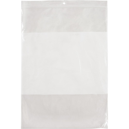 White Block Poly Bags, Reclosable, 12" x 9", 2 mils Moffatt Supply & Specialties