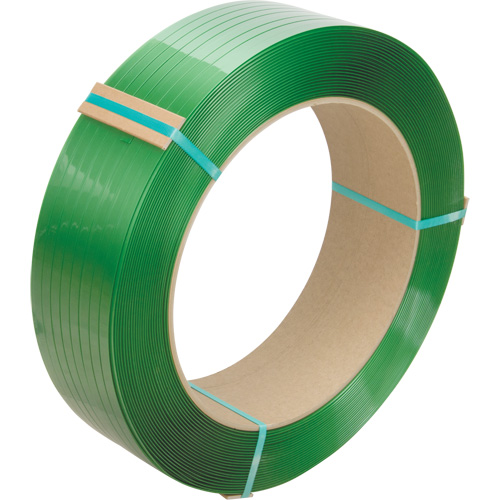 Feuillard, Polyester, 5/8" la x 3500' lo, Vert, Calibre Manuel Moffatt Supply & Specialties