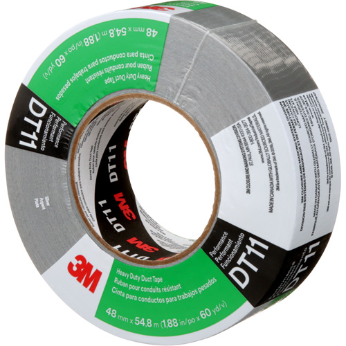 DT11 Heavy-Duty Duct Tape, 11 mils, Silver, 48 mm (2") x 55 m (180') Moffatt Supply & Specialties