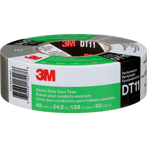 DT11 Heavy-Duty Duct Tape, 11 mils, Silver, 48 mm (2") x 55 m (180') Moffatt Supply & Specialties