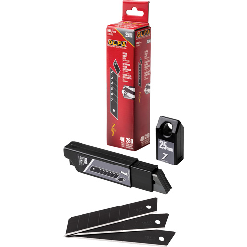 Ultra-Sharp Black Replacement Blades, Snap-Off Style Moffatt Supply & Specialties