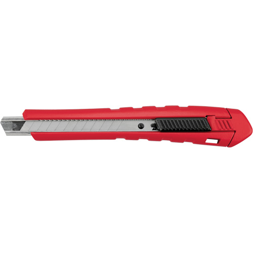 Snap-Off Knife, 9 mm, Carbide, Rubber/Polypropylene Handle Moffatt Supply & Specialties