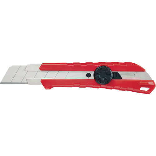 Snap-Off Knife, 25 mm, Carbide, Rubber/Polypropylene Handle Moffatt Supply & Specialties