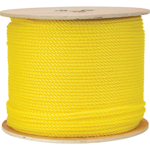 Corde jaune tress&eacute;e 1/4", Polypropyl&egrave;ne, 1300' Moffatt Supply & Specialties