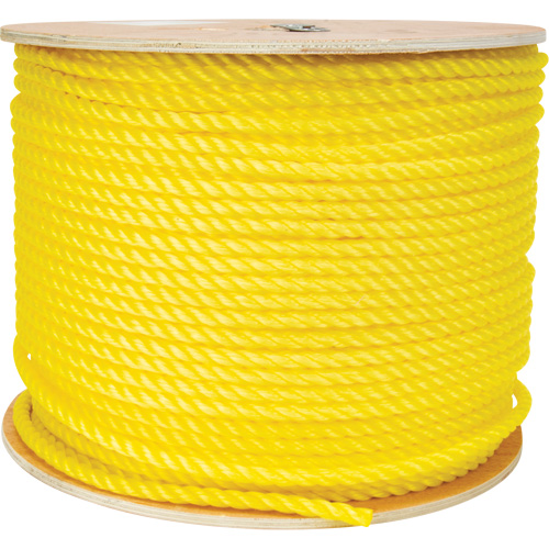 Corde jaune tress&eacute;e 3/8", Polypropyl&egrave;ne, 630' Moffatt Supply & Specialties
