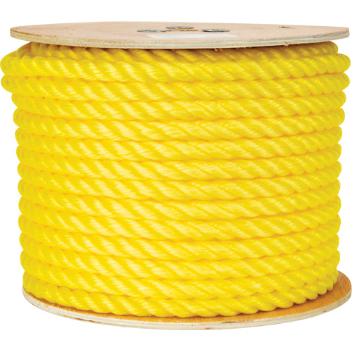 Corde jaune tress&eacute;e 5/8", Polypropyl&egrave;ne, 200' Moffatt Supply & Specialties