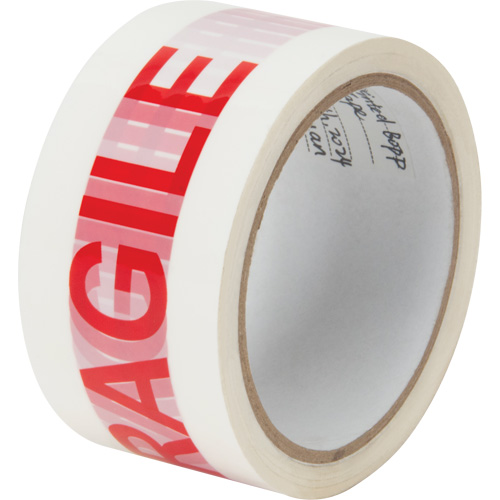 "Fragile" Box Sealing Tape, Hot Melt Adhesive, 2 mils, 48 mm (2") x 100 m (328') Moffatt Supply & Specialties