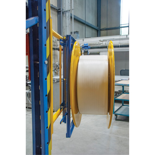 Distributeur de feuillards, Feuillard Polyester/Acier/Polypropyl&egrave;ne, Dia de noyau 16"/8", largeur de rouleau 3"/8"/6" Moffatt Supply & Specialties