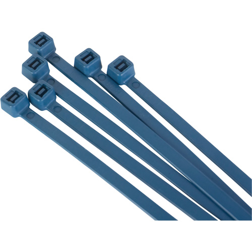 Metal Detectable Cable Ties, 8" L, 120 lbs. Tensile Strength Moffatt Supply & Specialties