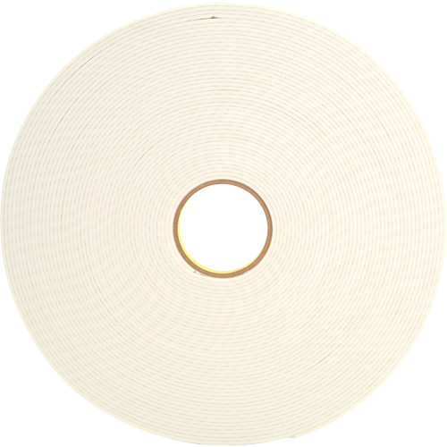 Double Coated Foam Tape, 4008, 33 m (108') L x 19 mm (7/10") W, 3 mils, Urethane Moffatt Supply & Specialties